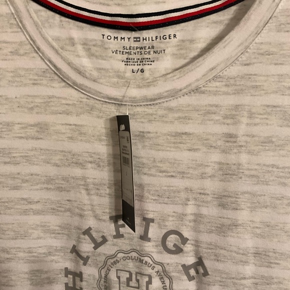 Women's Striped Sleep Shirt - Gray - Picture 3 of 3